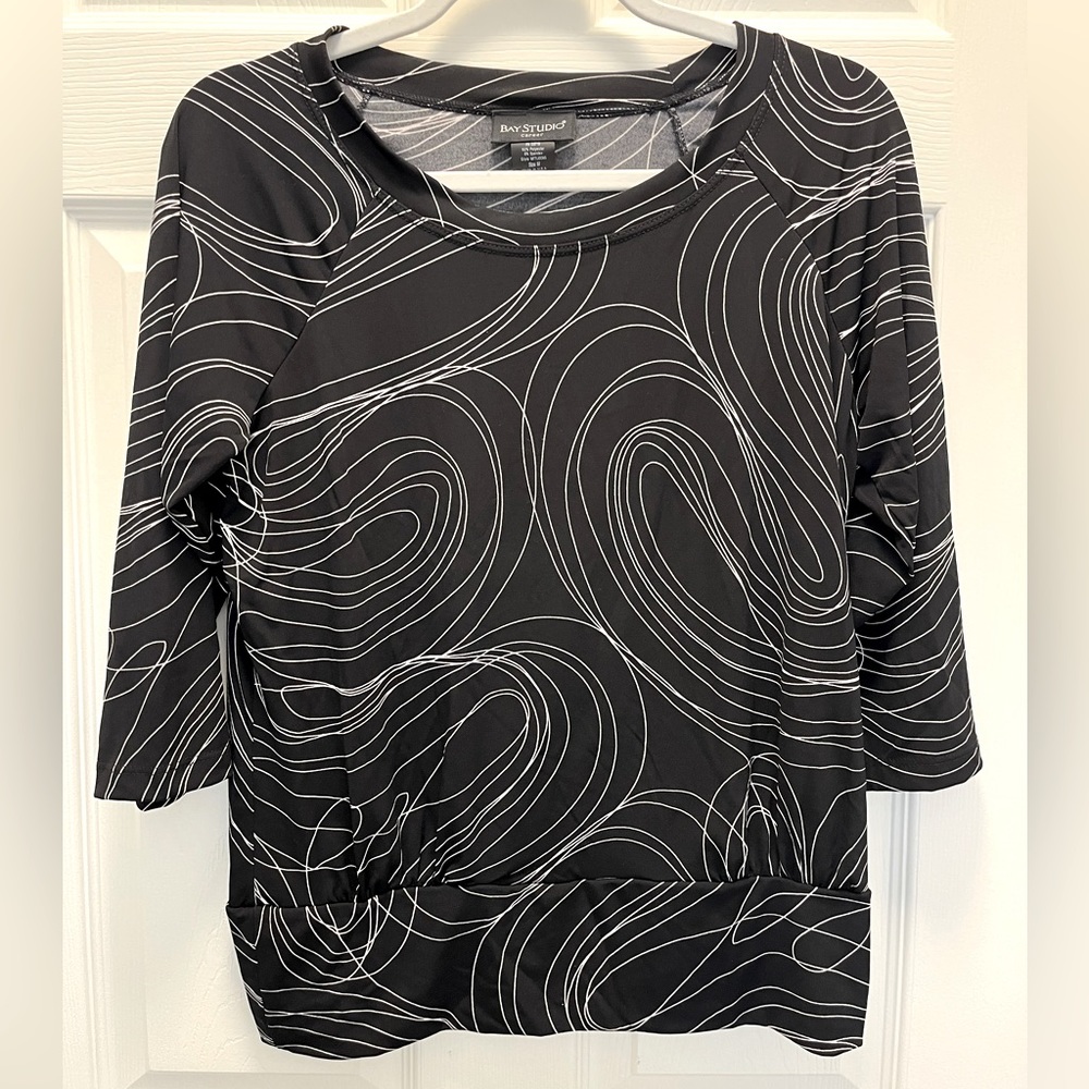 Bay Studio Career 3/4 Long Sleeve Patterned Shirt
